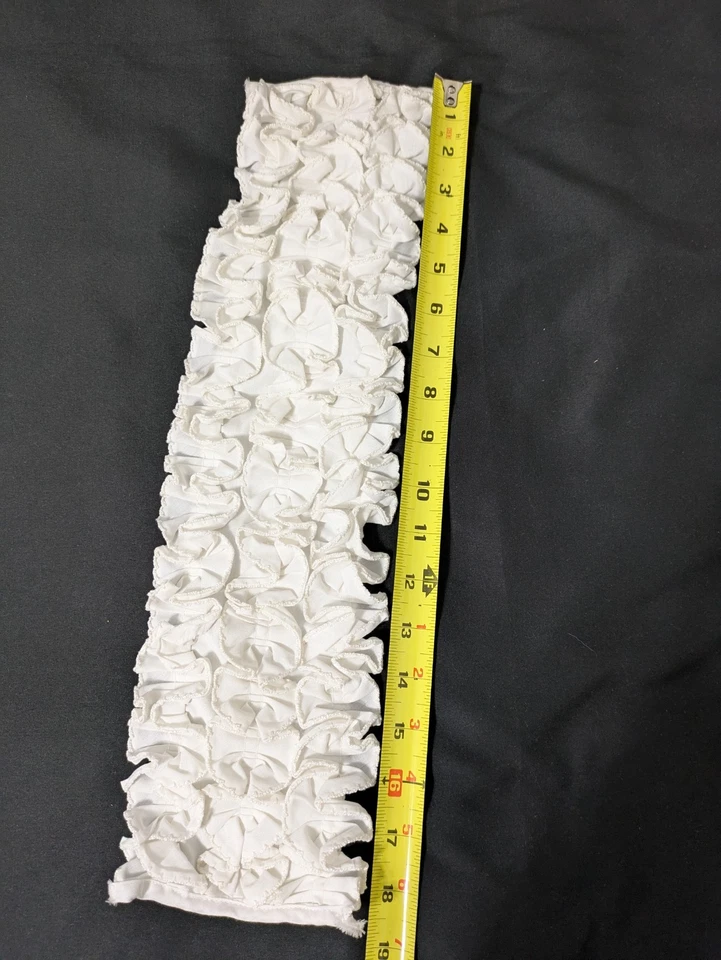 Vintage 80s Ruffled Tuxedo Shirt Button-On 70s Retro Wedding Prom Dickie White - Image 4 of 4