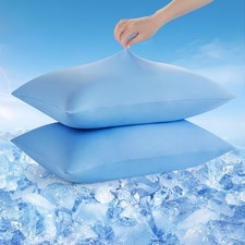 Avolare Cooling Pillow Cases for Hot Sleepers Queen Size Set of 2, Blue