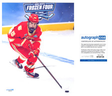 Zeev Buium 'Denver Pioneers' Signed 8x10 Photo ACOA NHL Vancouver Canucks Wild