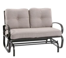 Kozyαrd Cozy 2-Person Rocking Glider Bench w/ Cushions – Outdoor Swing Seat