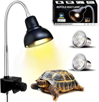 Wärmelampe für Aquarium Reptil 2 UVA UVB Basking Spot mit 360° Schwenkklemme
