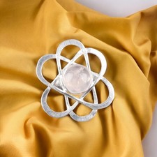 925 Sterling Silver Jewelry Natural Rose Quartz Gemstone Women Ring All Size DD