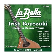 La Bella IB1244S Irish Bouzouki Standard Bronze Wound 8- Strings 12-44
