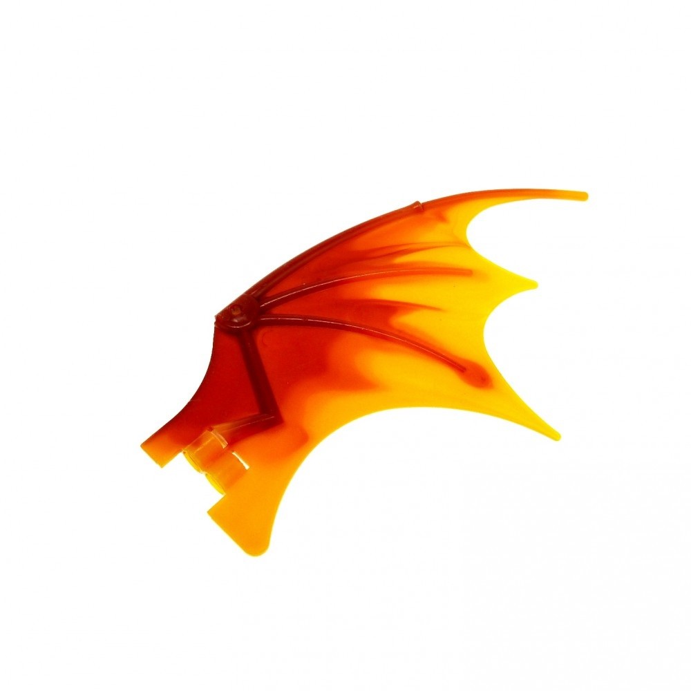 1x Lego Animal Dragon Wings 19x11 Red Orange Swings 7017 57004pb02 51342pb02