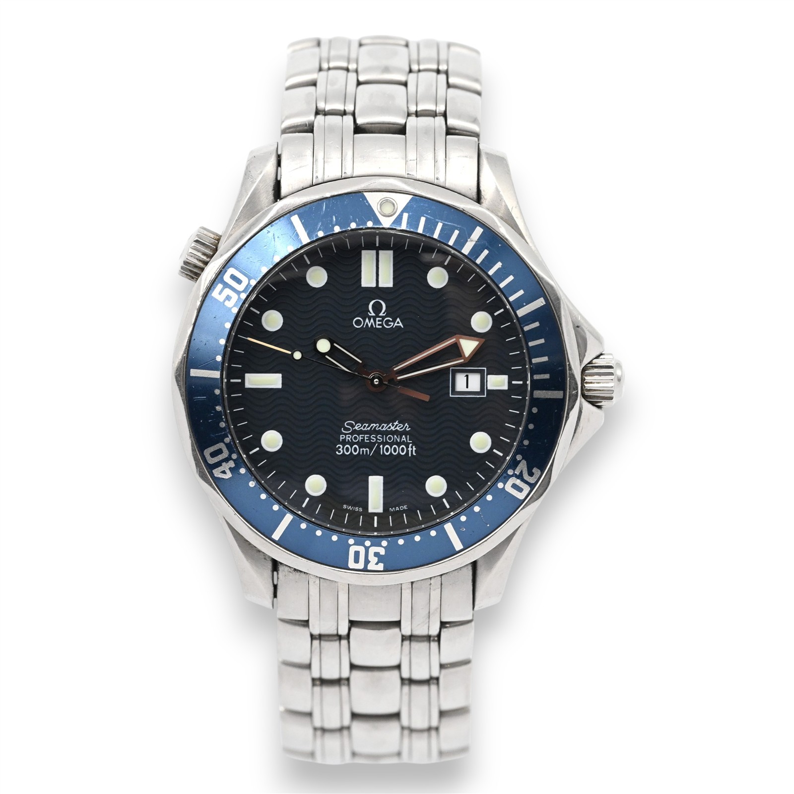 QUARTZ STAINLESS PROFESSIONAL SEAMASTER 2541.80.00 STEEL OMEGA 300M WRISTWATCH - vintagewatches.pk