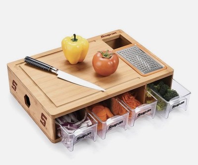 Snap-on Bamboo Cutting Board with Grates, Trays, Large, SSX25P138