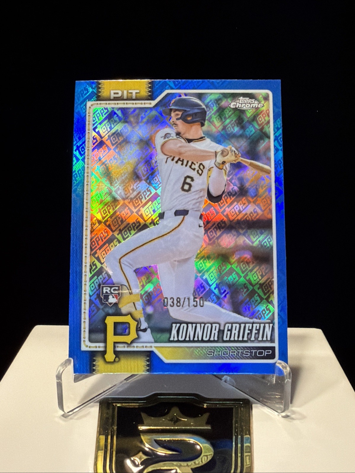 2026 Topps Chrome🔥38/150🔥Konnor Griffin RC Blue Topps Logofractor #74