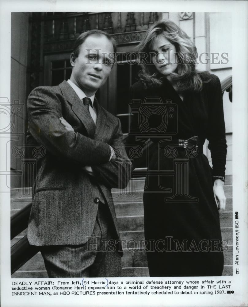 1981 Press Photo Ed Harris & Roxanne Hart in The Last Innocent Man - mjx03814