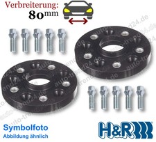 HR TRAK+ Spurverbreiterung schwarz DRA 80mm/Achse für Audi Q7 4LB, Bj. 2006-2015
