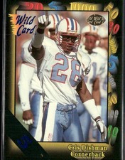 Cris Dishman Rookie 1991 Wild Card #143 5 Stripe Houston Oilers. rookie card picture