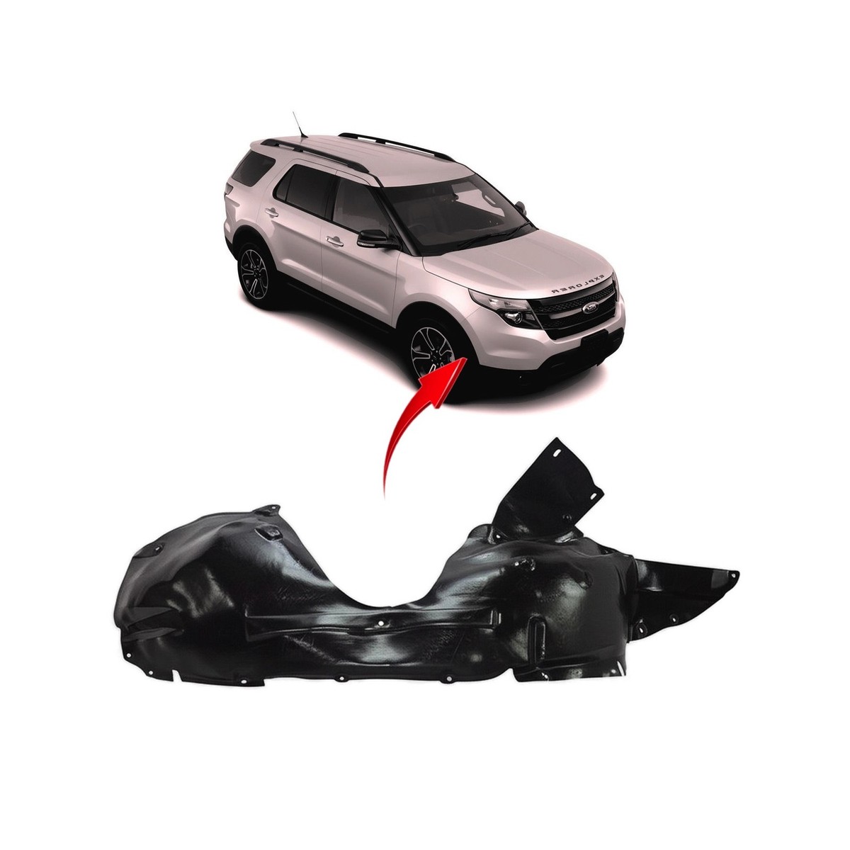 Front Right Passenger Side Fender Liner For 2011-2015 Ford