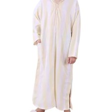 Man Hoodie Middle East Jubba Thobe Saudi Arab Long Sleeve Robe Kaftan Thobe