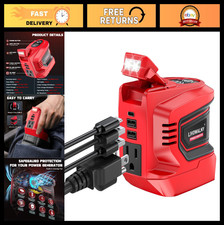 Portable Power Inverter 220-250W for Milwaukee 18V Battery - DC to AC 110V, 1 AC