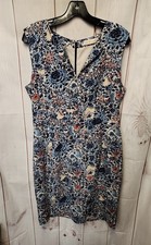 Tory Burch Women's Size 12 Blue Floral Dress