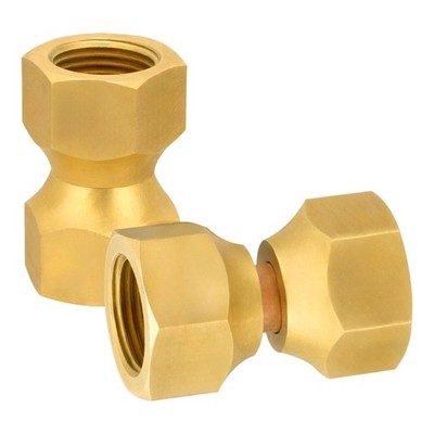 Double Rotation Brass Union Fitting 3/8 Internal Thread for Gas Systems Use