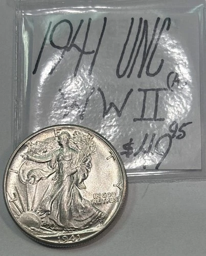 1941 Walking Liberty Half Dollar UNC! WWII! ENN Coins