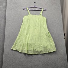 Old Navy Women Dress 1X PLUS Light Green A-Line Tiered Sundress Lined