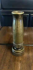 Vintage HEAVY Solid Brass Working Garden Hose Nozzle - 4” W/ Original Washer