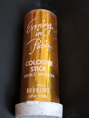 VINTAGE EVENING IN PARIS ALUMINUM COLOGNE STICK EMPTY TIN BOURJOIS 