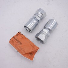 2 Pack Parker 3/4" Crimp Style Hydraulic Hose Fittings 1JC43-12-10