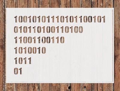 Reusable Binary Code Stencil Template for DIY Crafts & Wall Art by StencilAir