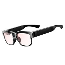 Glasses Smart Glasses with Outdoor Video Recording Wearable Black Glasses for...
