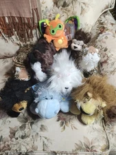 Ganz Webkinz Lot of 9 Stuffed Animal Plush with SEALED UNUSED Codes Lion, Tiger
