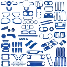 Blue Center Full Decor Accessories Cover Trims For Jeep Wrangler JL JT 2018-2023