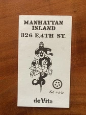 Thom DeVita Tattoo Business Card NYC Tattooing History