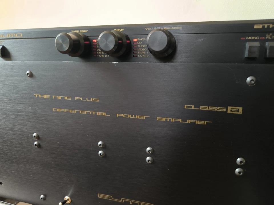 Rare Amplificateur Classe A Sumo The Nine Plus + Pré Ampli Athena 1988 made usa - Immagine 2 di 4