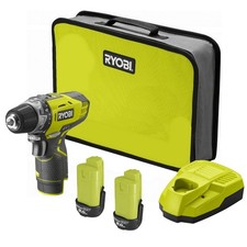 Ryobi R12DD-220S Cordless 12V Drill Driver Kit, 2x 2.0ah, Charger & Tool Bag 