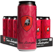 Tonino Lamborghini cherry energy drink can 500ml, pack of 12