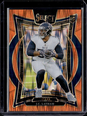 2024 Panini Select #11 J.C. Latham Rookie Orange Shock Prizm /499 NM-MINT++
