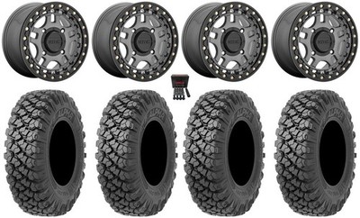 KMC Recon Beadlock 15'' Wheels Gm 35'' Alpha Tires Honda Pioneer 1000 / Talon