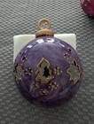 LIMOGES France Porcelain CHRISTMAS ORNAMENT Round Balls — photo 4