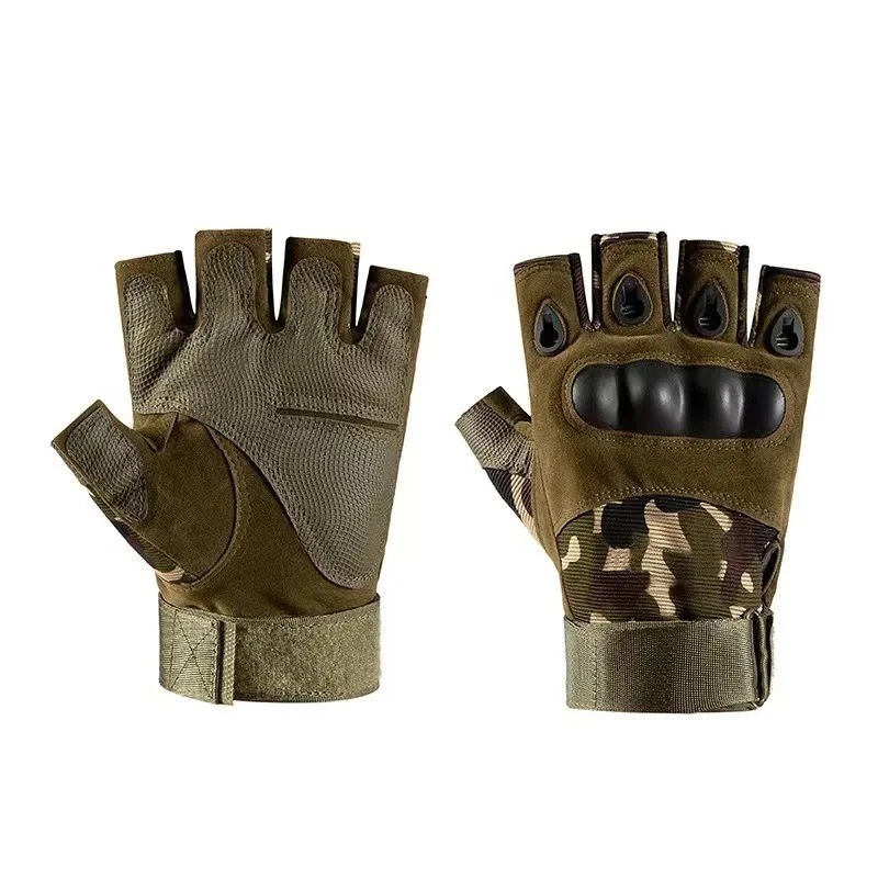 Tactical Fingerless Gloves for Men & Military Combat Shooting Half-Finger Gloves - Image 3 of 4