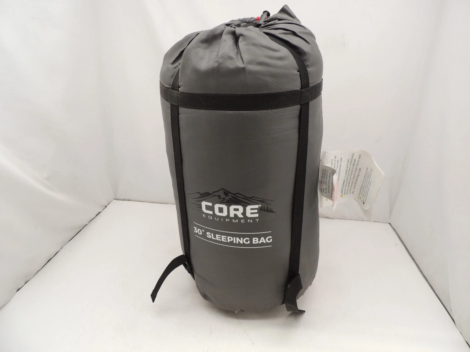 New Core Equipment 30 Degree Hybrid Sleeping Bag Charcoal Gray Up to 6'2"