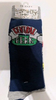 NEW Friends TV Show Socks 2 Pairs Red Umbrella Taxi Central Perk Blue Gray 0300