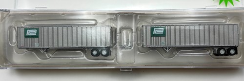 Penn Central 40' Fruehauf Ext. escala N Athearn 17097 Remolque para postes camión (paquete de 2) | Condition: New