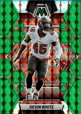 2023 Panini Mosaic Devin White #231 Green Prizm Tampa Bay Buccaneers