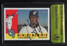 BAS 2009 Topps Heritage Hanley Ramirez #10 Authentic Auto ow6