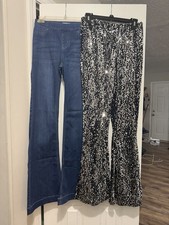 Women’s Jeans & Sequin Pull-on Bottoms Size Medium NWOT Cello  & Faded Glory