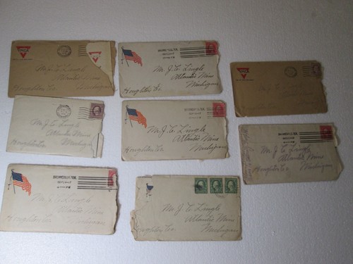 WW1 1918 Original Soldier Letters Home Camp Logan Tx. To Michigan