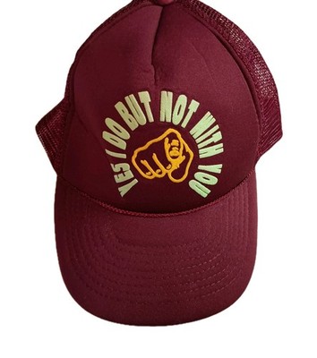 Vintage Mohr's Trucker Hat Maroon Mesh Snapback Yes I Do But Not With You Foam