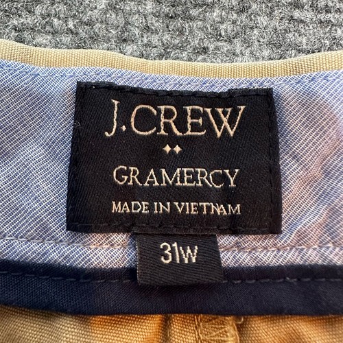 J Crew NYC Shorts Mens 31 Khaki Cotton Chino Lightweight Slash Pockets Gramercy - 第 3/14 張圖片