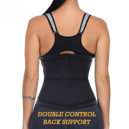 Neoprene Sauna Sweat Belt Women Waist Trainer Tummy Control Slimming Body Shaper - Picture 7 of 40