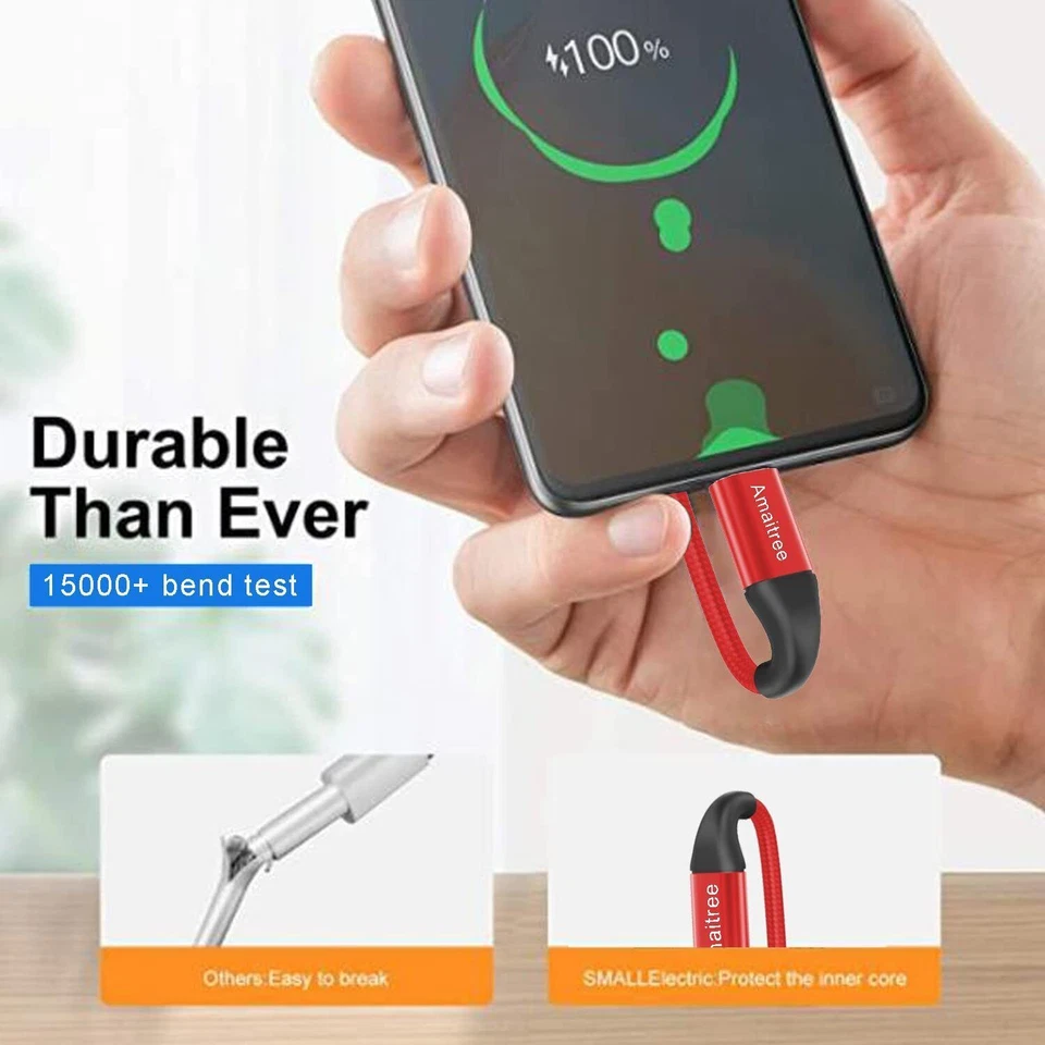 3 Pack USB-C to USB-C Cable Type-C Cable Cord Fast Charger Charging Data Sync - Image 4 of 4