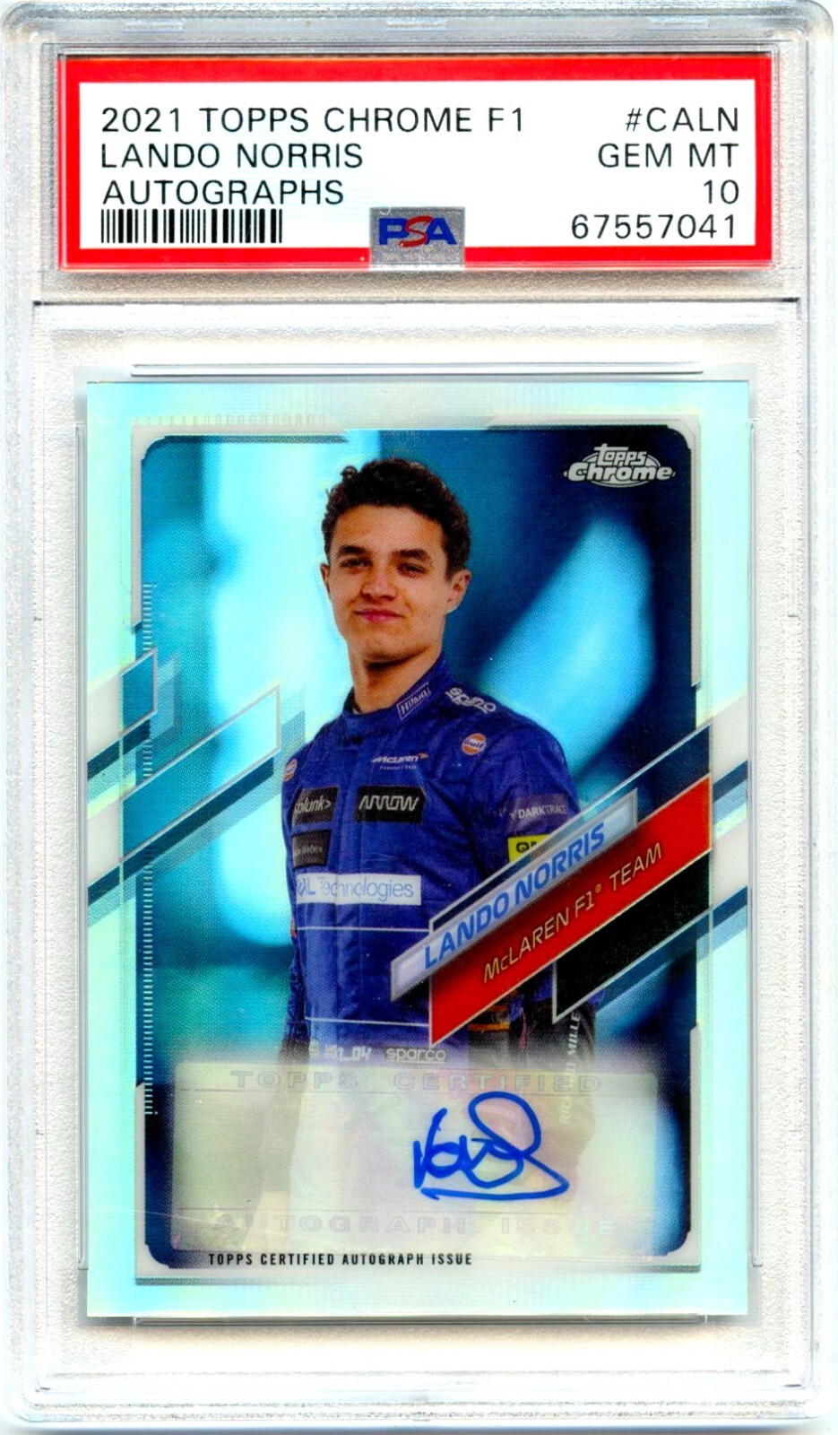 2021 topps Chrome f1 lando norris 鑑定済 2021 topps Chrome f1 lando norris 鑑定済