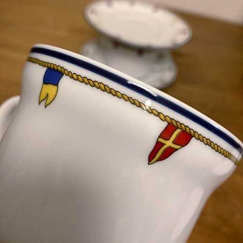 Richard Ginori Clipper Demitasse Cup Saucer 2&Plate 21cm/8in Set 2501217 - Picture 4 of 6