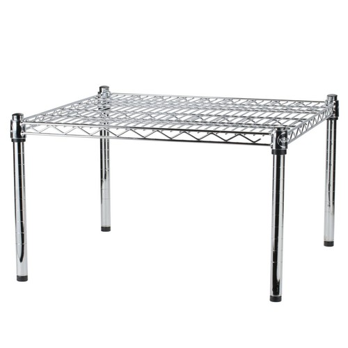 Chrome Plated Wire Dunnage Rack 600 lb. Capacity 24" x 24" x 14" Adjustable Feet - Picture 12 of 12